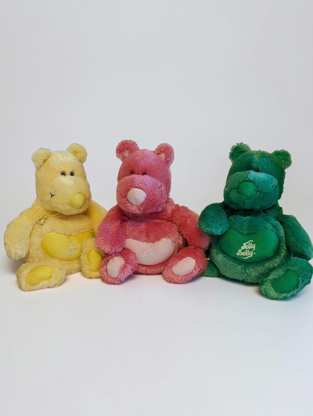 Jelly Belly Plush Teddy Bear Lot of 3 Zipper Candy Belly Pouch Vintage 2006